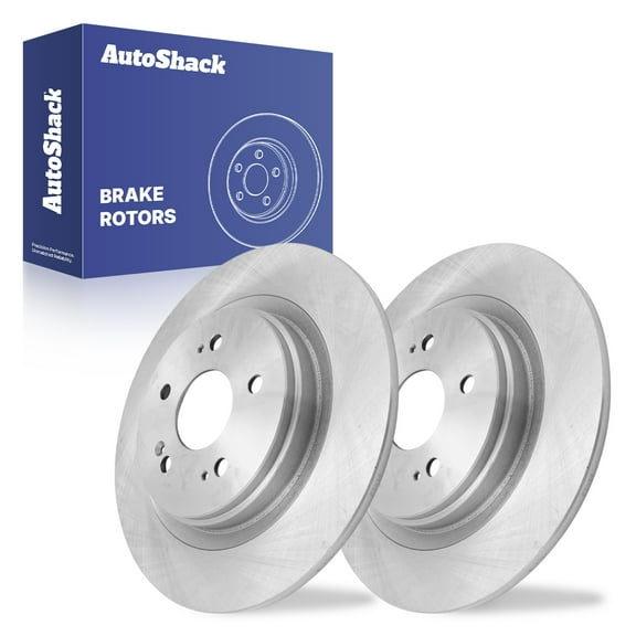 AutoShack Rear Solid Brake Rotors 2-PC Set Replacement for 2018-2025 Honda Odyssey 2023-2025 Honda Pilot 12.99" (330 mm)