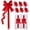 Red, variant on 6 Pcs Large Christmas Cabinet Bows, 8x40" Christmas Gold Ribbon Easy to Install on Cabinet Door, Christmas Wreath Tree Bow Festival Decorations for Home Fireplace Door Holiday Party Wedding Supplies