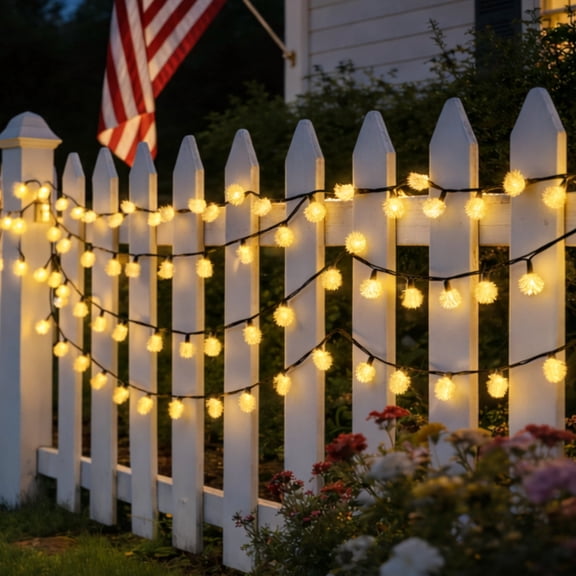 MEHOOM 100 LED Solar String Lights, 40 Ft Outdoor Solar Lights, 8 Modes, Waterproof Solar Powered Outdoor Lights for Patio & Garden Decor