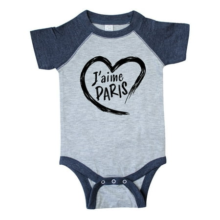 

Inktastic J aime Paris- I love Paris- heart Gift Baby Boy or Baby Girl Bodysuit