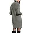 thumbnail image 3 of Fashnice Ladies Sweater Dress Chunky Pullover Mini Dresses Turtleneck Jumper Slouchy Warm Grey S, 3 of 4