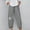 Gray, variant on QUINDOS Womens Pants Straight-Leg High Waisted Ankle Length Casual Trousers Floral Loose Pants with Pockets