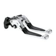 thumbnail image 1 of Palancas de freno y embrague cortas y largas para Yamaha MT125 2014-2021, palanca de freno de motocicleta ajustable en 6 posiciones, aleación de aluminio, cabeza tono plateado, mango negro, 1 of 1