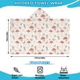 thumbnail image 2 of Mushroom Fairy Princess Pattern Hooded Bath Towel，50"x30" for Ages 3 To 12 Kids, Quick Dry Lightweight Soft Microfiber Hood Beach Towel Cover Up for Kids, 2 of 7