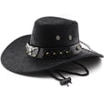 thumbnail image 6 of OJSFQUFP Cowboy Hat for Women and Men with Shapeable Wide Brim Cattleman Western Hats for Cowboys, 6 of 7