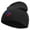 Black, variant on Texas Long Horn Logo Embroidered 8 inch Acrylic Short Beanie - Grey OSFM