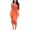Orange, variant on Women's Open Back Bodycon Dress Slash Neck Sleeveless Wrap Party Cocktail Night Out Club Evening Slim Fit, Red S