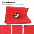 thumbnail image 5 of Rotating Case for New iPad 8th Gen (2020) / 7th Generation (2019) 10.2 Inch - 360 Degree Rotating Smart Protective Stand Cover with Auto Sleep/Wake, Red, 5 of 9