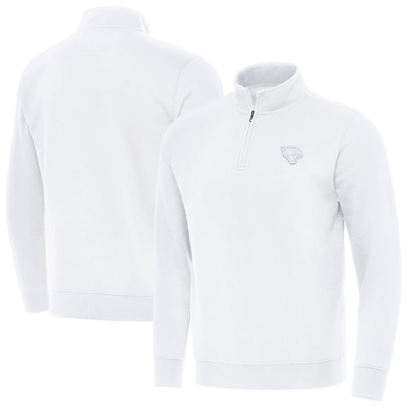 Men's Antigua White Jacksonville Jaguars Victory Quarter-Zip Top