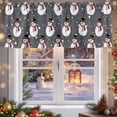 thumbnail image 5 of Valances for Windows Grey Christmas Snowman Rod Pocket Cafe Window Treatments Valance Curtains for Kitchen Bathroom Laundry Basement Windows 42"x18", 5 of 7