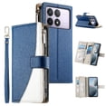 thumbnail image 4 of Funda cartera GANGXUN para Xiaomi Poco F6 Pro 5G , cuero PU con tarjetero, cremallera, correa de mano, soporte y protección 904°, 4 of 6