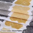 thumbnail image 5 of CAROMIO 72" x 72" Shower Curtain Geometric Quatrefoil Patterned Modern Poly-Cotton Farmhouse Blackout Fabric Shower Curtain, Yellow/Gray, 5 of 7