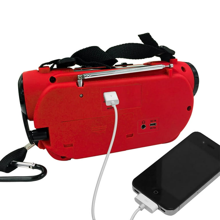 Jensen Portable Bluetooth Rechargeable Speaker w/ Built-in Emergency USB  Charging Port Black/Red JEP-175 - Best Buy
