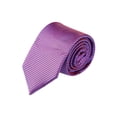 thumbnail image 1 of INSPIRE CHIC Men's Solid Color Narrow Stripes Necktie Graduation Suit Formal Ties Deep Purple, 1 of 5
