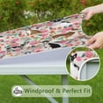 thumbnail image 6 of Chihuahua and Flower Florals Square Fitted Tablecloth with Elastic Edge,Square Table Cover,Washable Elastic Table Cover for Home Kitchen Party Decor 36"x36", 6 of 6