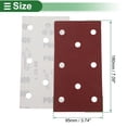 thumbnail image 4 of 70 Pcs Papel de Lija Rectangular 8 Agujeros 600 Grano Hojas de Lijado de Gancho y Bucle Universales para Reacondicionamiento Automotriz 180x95mm Óxido de Aluminio Rojo, 4 of 7
