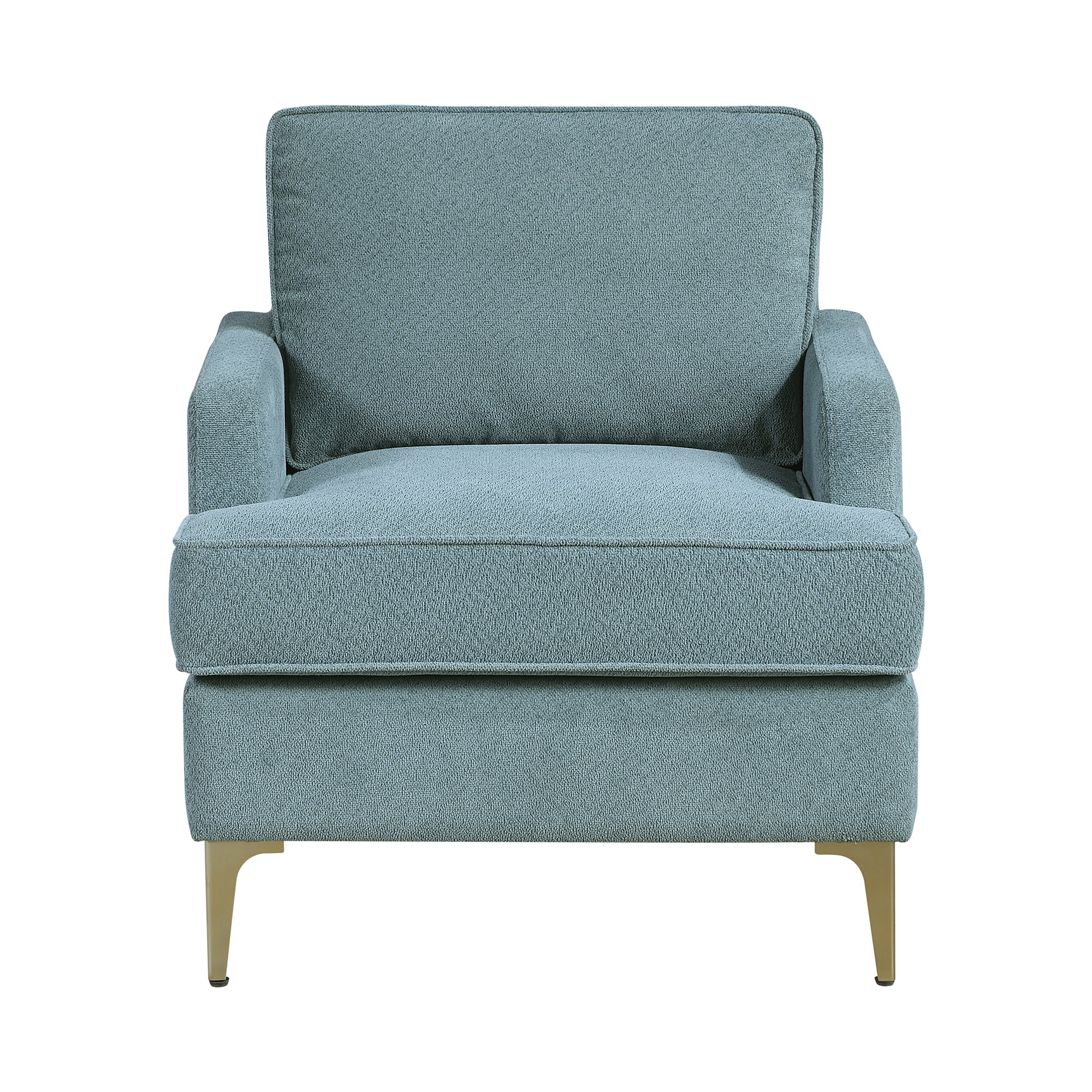 OakvillePark Northwyn Chenille Accent Chair with Metal Legs, Peacock
