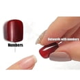 thumbnail image 4 of 24 uñas postizas ovaladas mate, diseño geométrico medio, uñas acrílicas de cubierta completa para uso diario. Nota: sin pegamento., 4 of 5