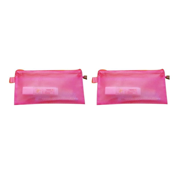 Methold Bolsa transparente de doble rejilla con cremallera para documentos, suministros de papelería de oficina, PVC, A4/A5/A6/B5 Type8 NO8