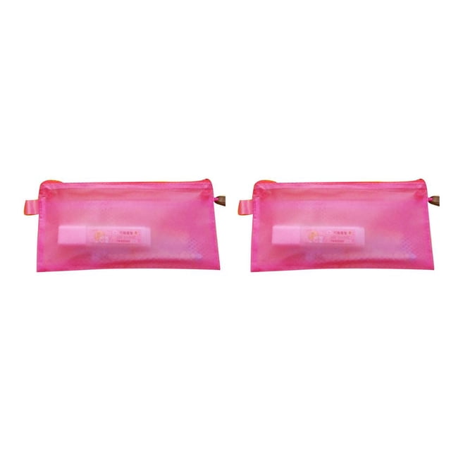 Bearachild A4/A5/A6/B5 Transparente Rejillas dobles Cremallera Bolsa de documentos de PVC Suministros de papelería de oficina Type8 NO8