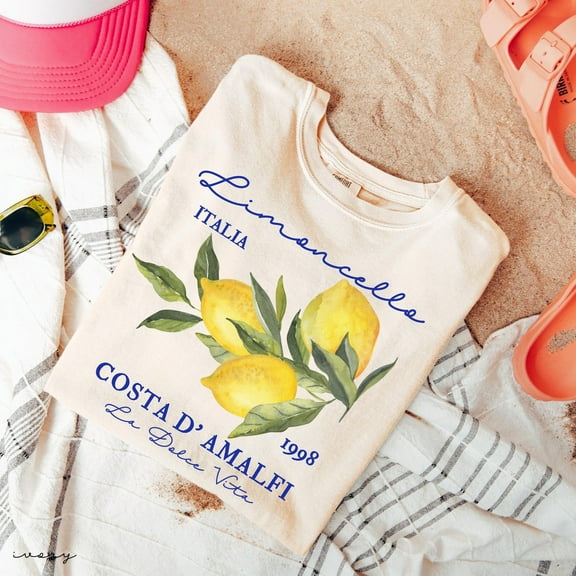 Retro Limoncello La Dolce Vita Tee, Lemon Shirt, Italy T-shirt, Coastal Granddaughter Aesthetic Amalfi Coast, Summer Shirt