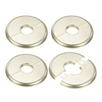 4-Pack Wall Split Flange, for 0.8 Inch/20mm OD Pipe ABS Escutcheon Plate Round Plumbing Cover Plates [Gold Tone]