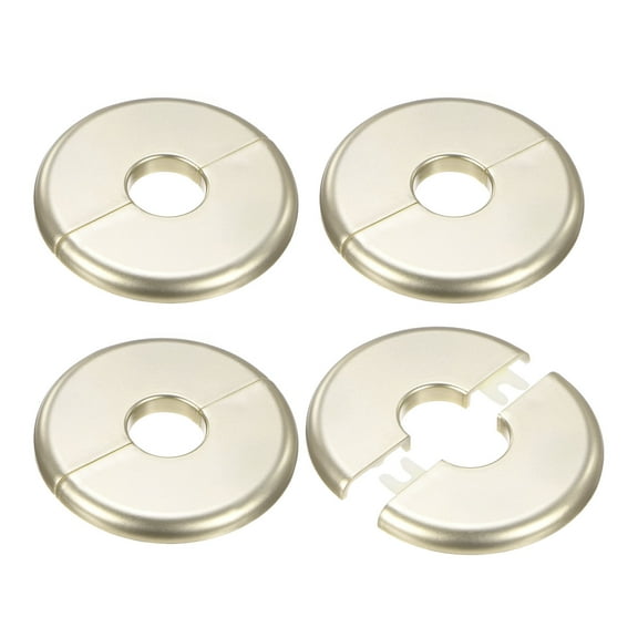 4-Pack Wall Split Flange, for 0.8 Inch/20mm OD Pipe ABS Escutcheon Plate Round Plumbing Cover Plates [Gold Tone]