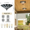 thumbnail image 2 of 18-Inch Tiffany Ceiling Light, Handmade Stained Glass, 3-Light Fixture with E26 Bulb Sockets, Retro Style for Kitchen, Dining Room, and Hallway, 2 of 19
