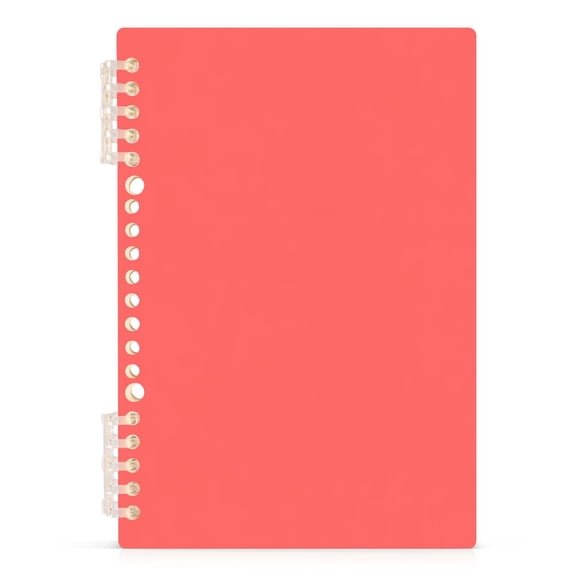 Pastel Red Notebooks 1-subject Journal 60 Sheets A5 College Ruled Paper Detachable Ring 8.3"x5.7"