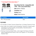 thumbnail image 2 of Rear Brake Pad Set - Compatible with 1990 - 1991 ES250 Base, 2 of 2