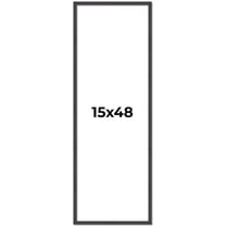 15x48 Rustic Brown Real Wood Picture Frame Width 0.75 inches | Interior Frame Depth 0.5 inches |