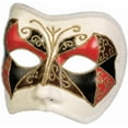thumbnail image 2 of Forum Novelties Halloween Unisex White Gold Black Red Brown Venetian Carnival Costume Mask, 2 of 2