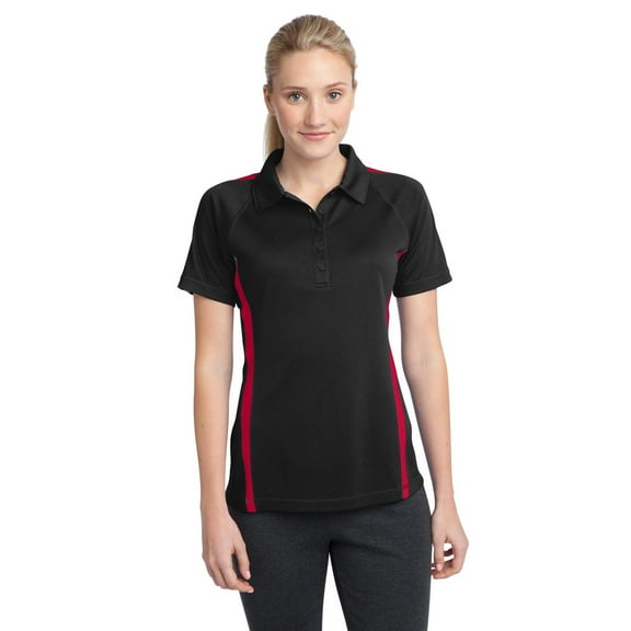 Sport-Tek Ladies PosiCharge Micro-Mesh Colorblock Polo. LST685
