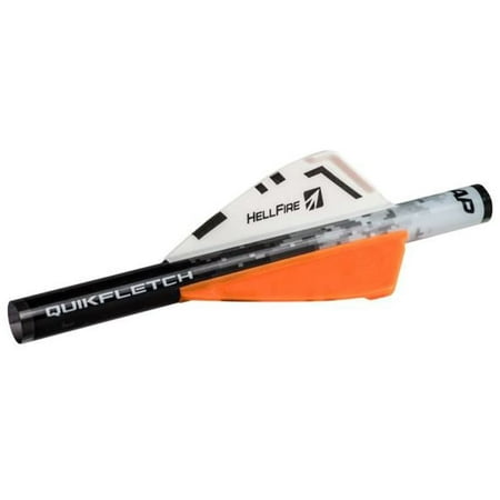 New Archery Products Quickfletch 2 Hellfire Fletching Orange/White