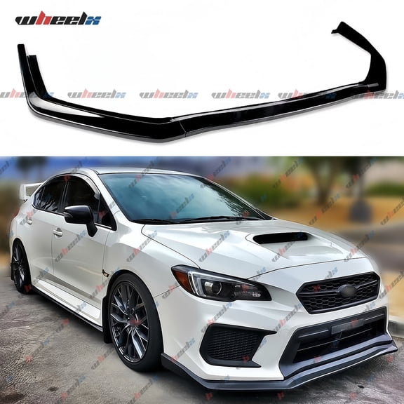 3Pcs Front Bumper Lip Compatible with 2015-2021 Subaru WRX & STi, CS Style JDM Air Dam Lower Chin Spoiler Splitter, Protection Body Kit (Glossy Black)