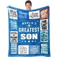 thumbnail image 1 of LHSHID Papa Blanket Gifts for Papa on Fathers Day from Grandkids World''s Greatest Papa Soft Throw Blanket Christmas Birthday Present for Papa 60x80in, 1 of 5