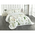 thumbnail image 3 of Ambesonne Colorful Quilted Bedspread Set 3 Pcs, Flowers s, King Size, Multicolor, 3 of 5