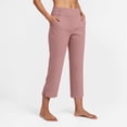 thumbnail image 2 of COMVALUE Pants for Women Stretch Cropped Summer Casual Capris Office Work Slacks Yoga Dress Pant Pants (Pink, XL), 2 of 9