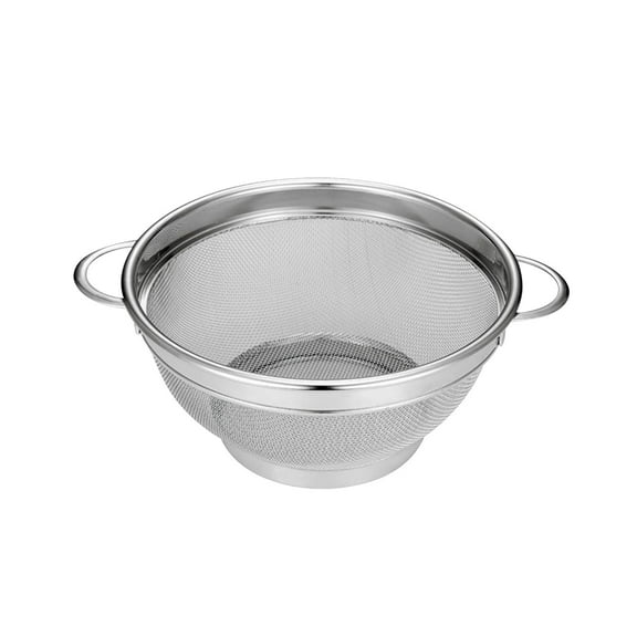 Heavy-Duty Stainless Steel Vegetable Washing Basket, Double-Handled Drain Bowl for Rice, Pasta, and Fruit