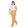 thumbnail image 2 of Pantalon estampado de flores Roman Fashion /Tallas Extras, 11350 (Mostaza) amarillo 40, 2 of 5