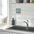 thumbnail image 6 of Yayeee Toggle Light Switch Wall Plate 3-Gang 6.37"x4.48" Decorative Outlet Cover, Blue Mosaic Pattern, 6 of 7