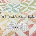 thumbnail image 5 of Dengmore Kitchen Utility Tools Culinary Supplies Quilt Ruler Ruler Non Slip 90° Degree Double Strip Clothing Design Ruler Acrylic 90° Ruler Hand Sewing Cutting Ruler, 5 of 9