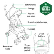 Ingenuity 3Dmini Lightweight Convenience Stroller, Slate, Compact Fold, Baby Stroller