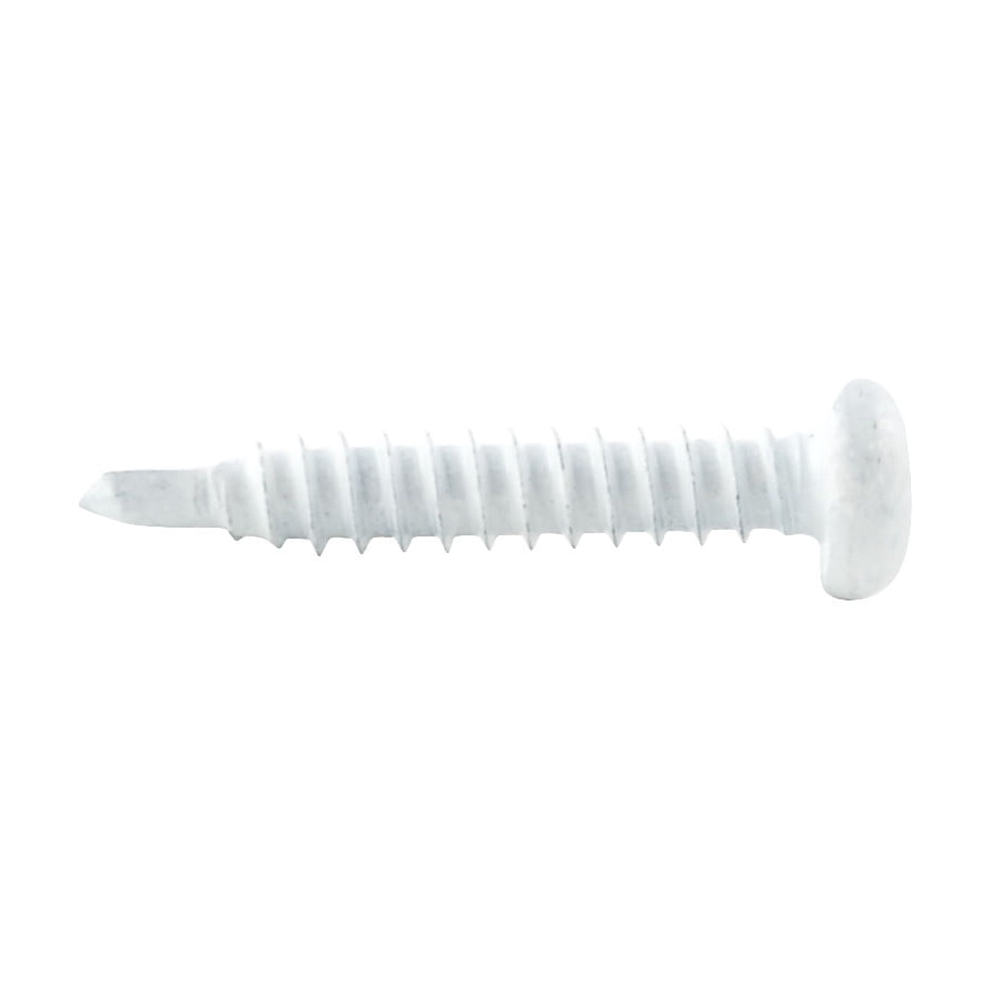 AP Products 012-PTK500W 8X1 White #8 Self-Tapping Pan Head Tri-Screws - 1", 500 Pack