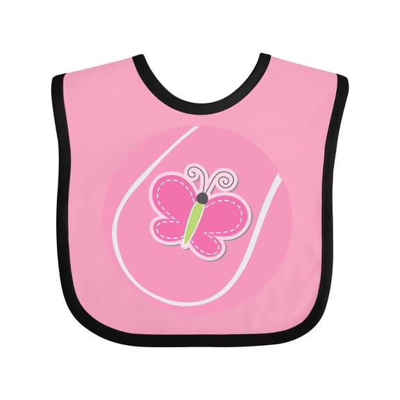 Inktastic Tennis Pink Ball Girls Baby Bib