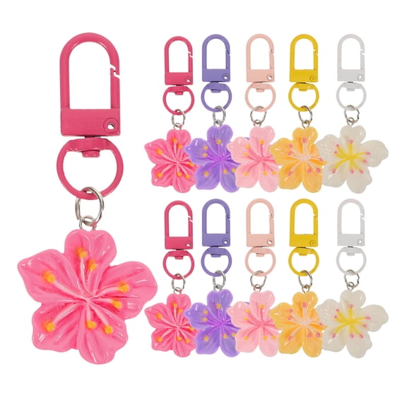 FOMIYES 20-Pack Cherry Blossom Keychain Set with Adorable Flower Charms for Backpack, Handbag, and Decorative Accessories