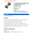 thumbnail image 2 of Rear Wheel Hub and Bearing Kit 2 Piece - Compatible with 2012 - 2013 Volkswagen Golf R, 2 of 2