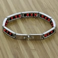 thumbnail image 4 of Bracelet à Maillons en Acier Inoxydable Protection Oeil Porte-Bonheur Perlé Elegua 8 Pouces, 4 of 4