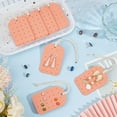 thumbnail image 5 of 7Pcs Portable Leather Earring Holders 24 Holes Leather Earring Organizer Displays 3x2 inch Imitation Leathers Stud Earring Holder Rectangle Hanging Jewelry Organizer for Earrings Jewelry, 5 of 6