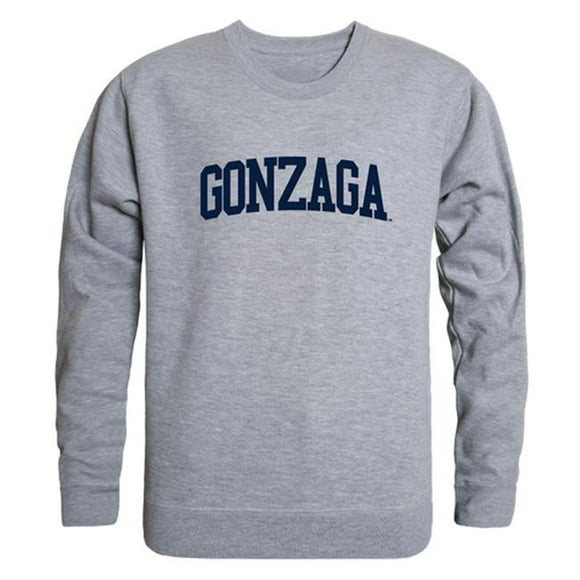 W Republic 543-187-HGY-05 Gonzaga University Men GameDay Crewneck Sweatshirt, Heather Grey - 2XL